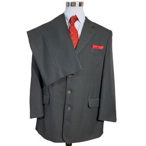 Giorgio Capelli 2 Piece Suit Men’s Size 46L Wedding Office Special Jacket Pants